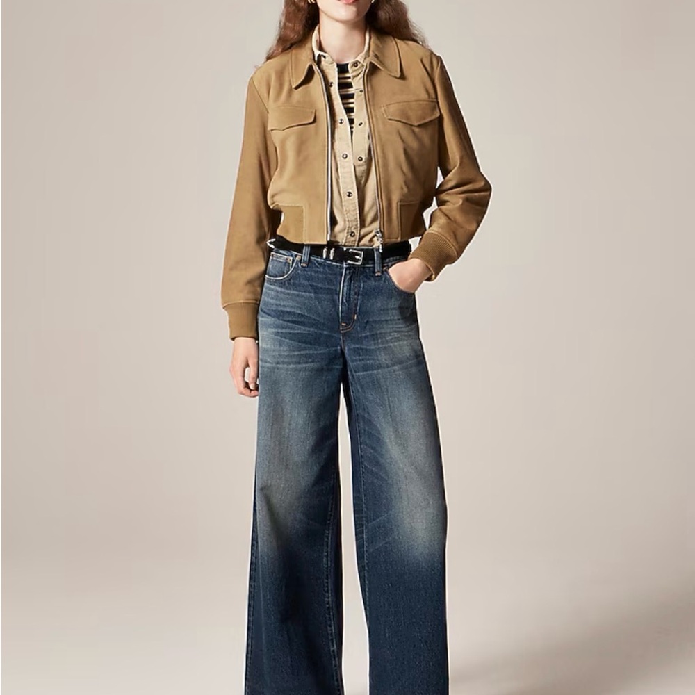 JCrew Mid-rise superwide-leg jean size 25